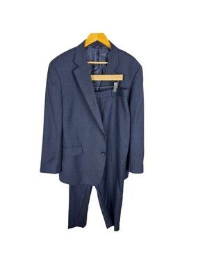Brooks Brothers 346 Madison Fit Suit Navy Blue 48R Mens Wool 2 Piece Set